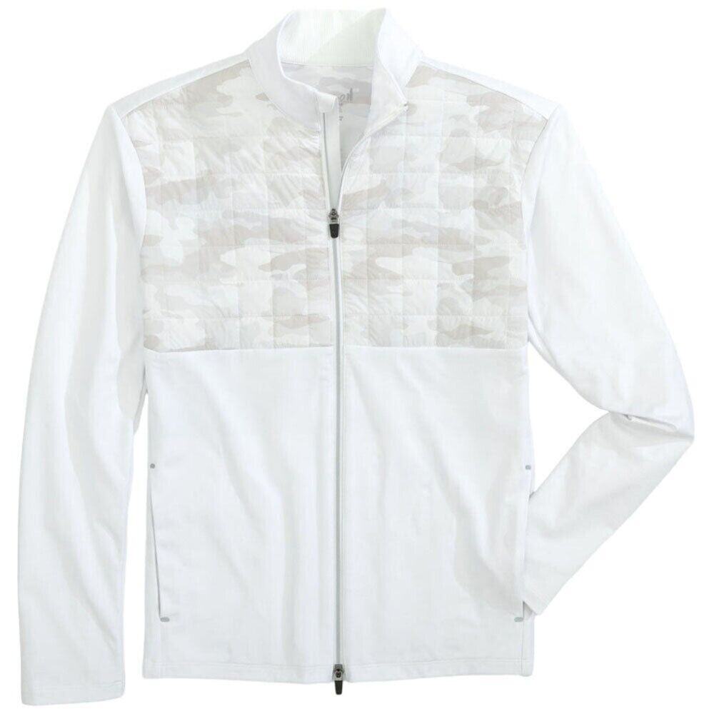 Bnwt johnnie-O Godwin Mixed Media Performance Jacket White Size XL